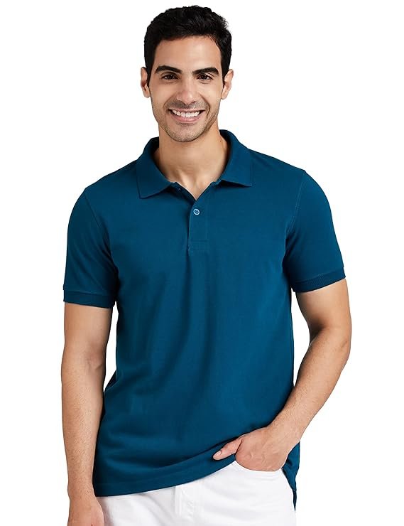 Men's Cotton Rich Solid Polo Tshirt | Collar Tshirts | Half Sleeves